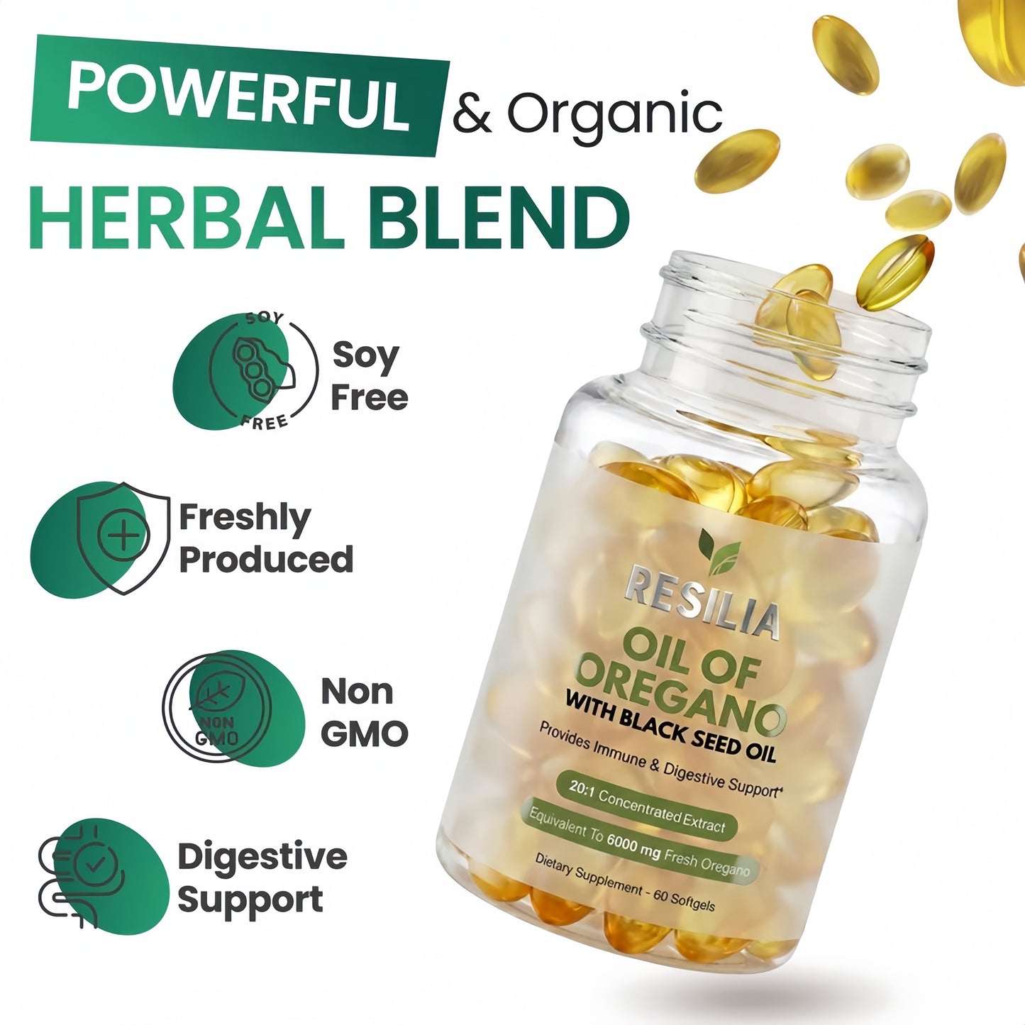Resilia® Oil of Oregano Softgels